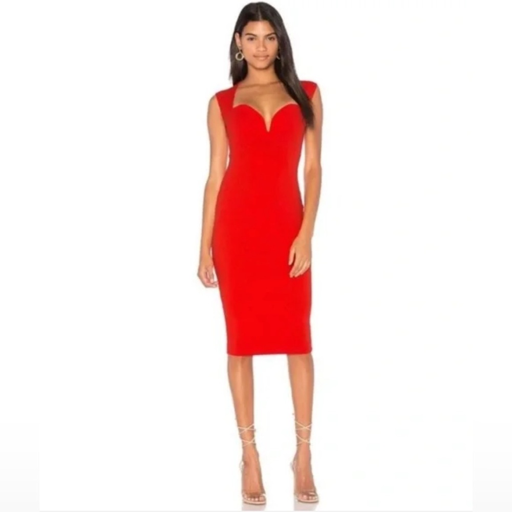 Nookie Madonna Midi Dress in Cherry 🍒